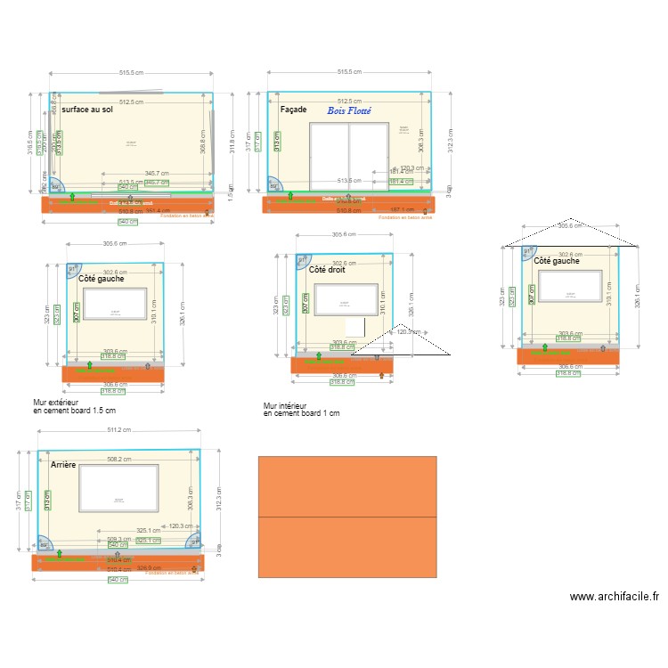 projet Dodo Arnaud 2. Plan de 6 pièces et 76 m2