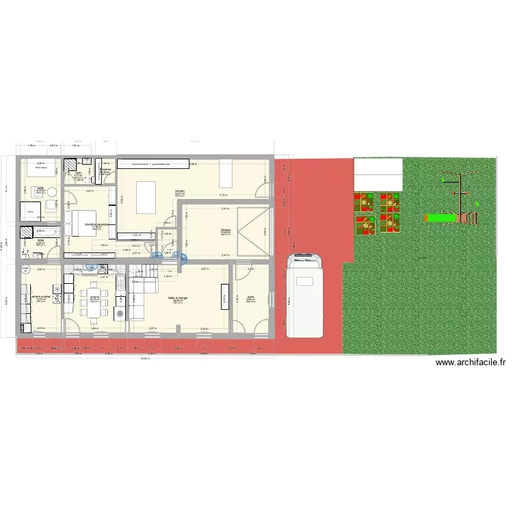 maison. Plan de 11 Pièces et 155 m²