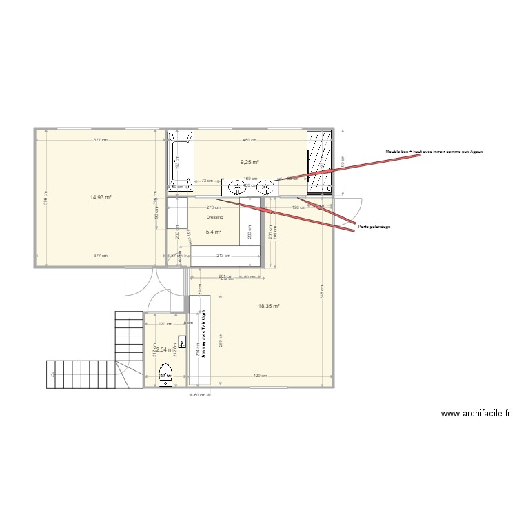 maison compiegne 1er étage fourniture à prévoir. Plan de 0 pièce et 0 m2