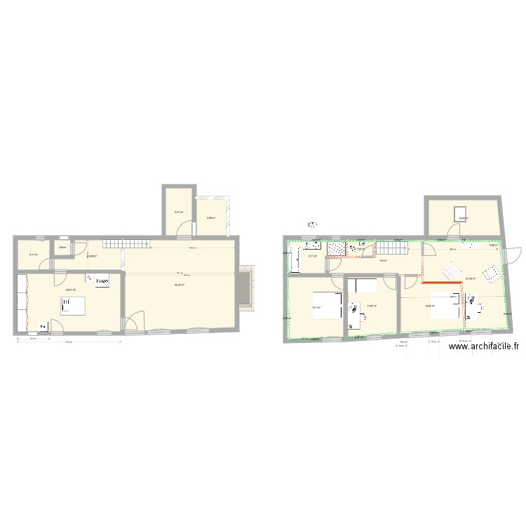 petite maison 3 2 22 étage 1 option 4. Plan de 0 pièce et 0 m2
