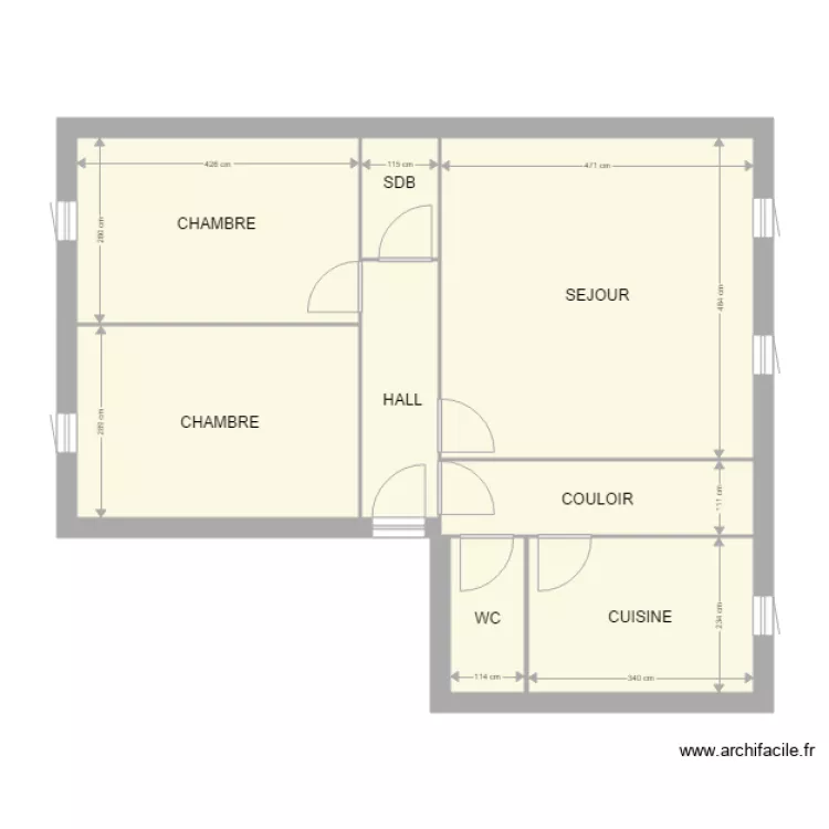 APPARTEMENT MURGUE. Plan de 