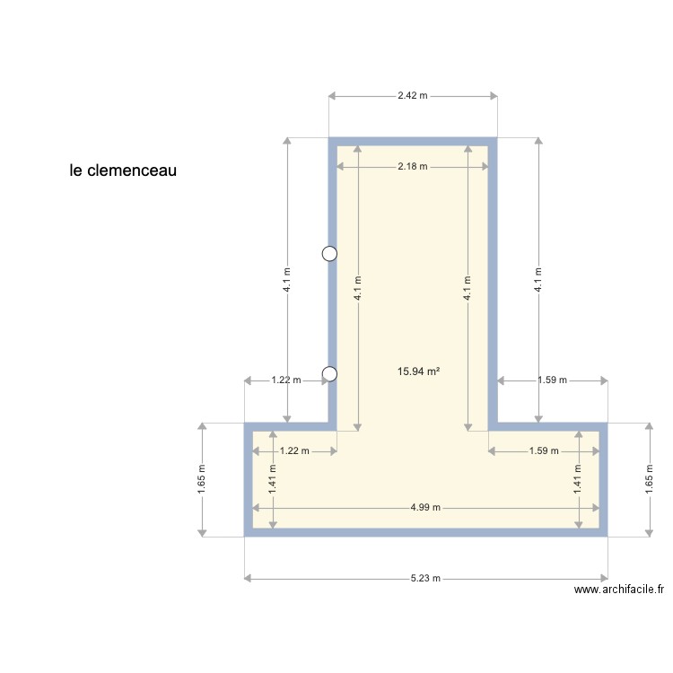 le clémenceau cage escalier. Plan de 0 pièce et 0 m2