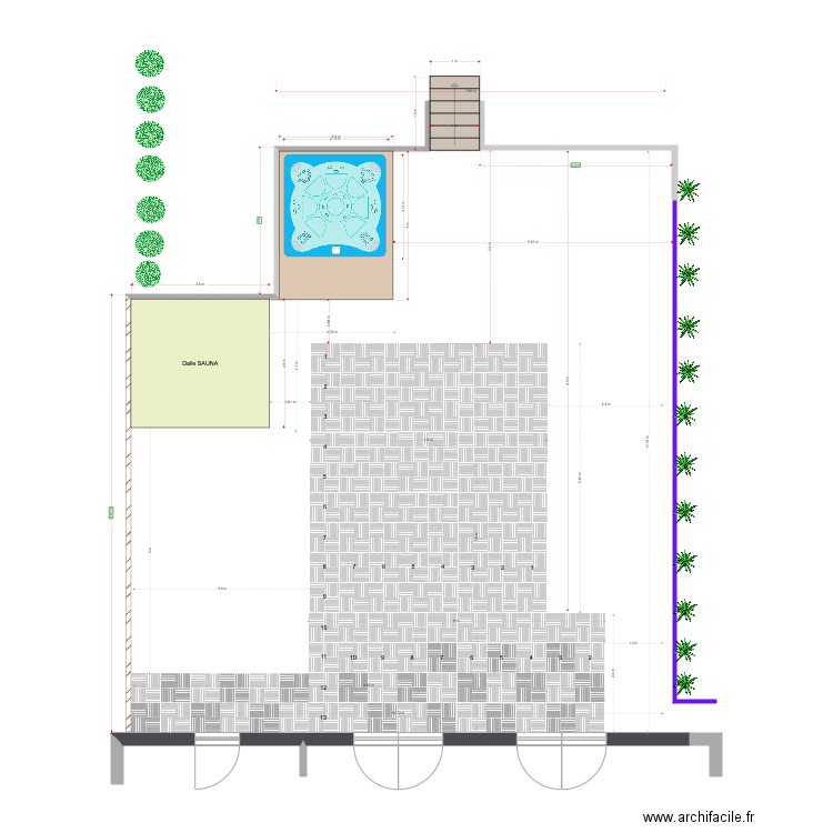 SPASAUNA8mur. Plan de 0 pièce et 0 m2