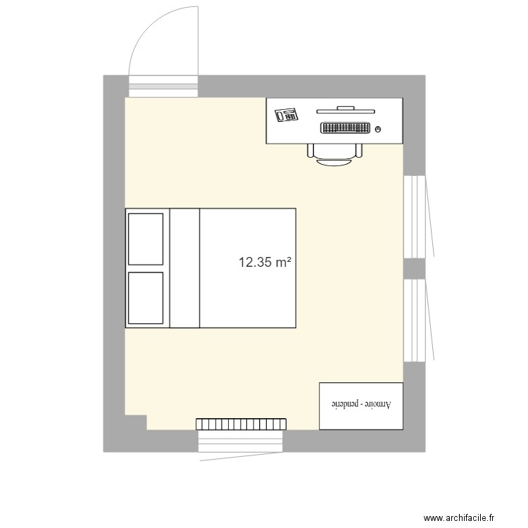 Chambre. Plan de 0 pièce et 0 m2