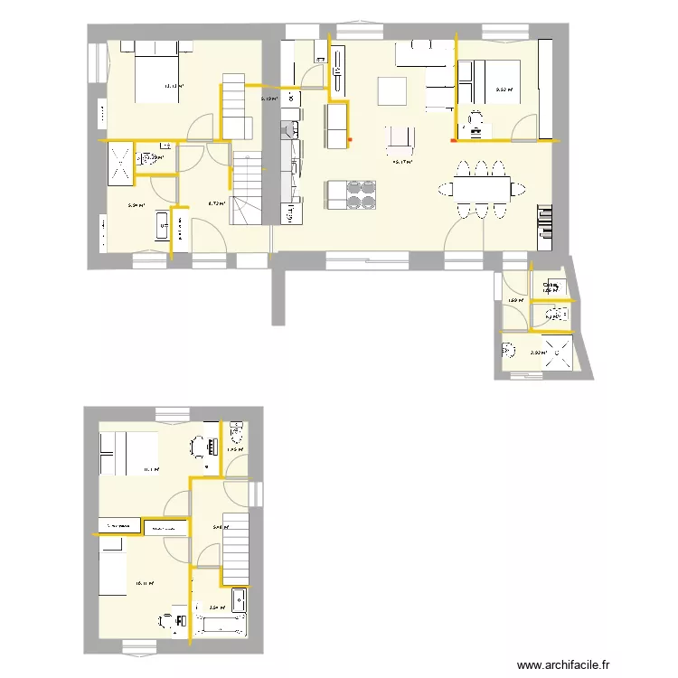 maison projet V9. Plan de 