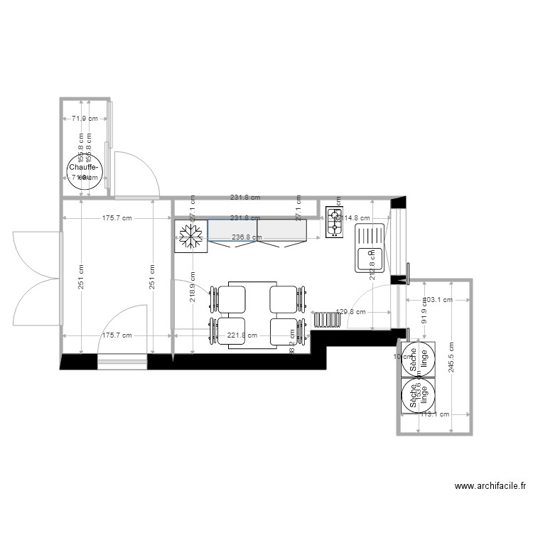 appart cuisine. Plan de 0 pièce et 0 m2