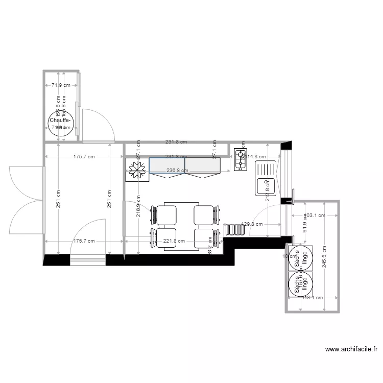 appart cuisine. Plan de 