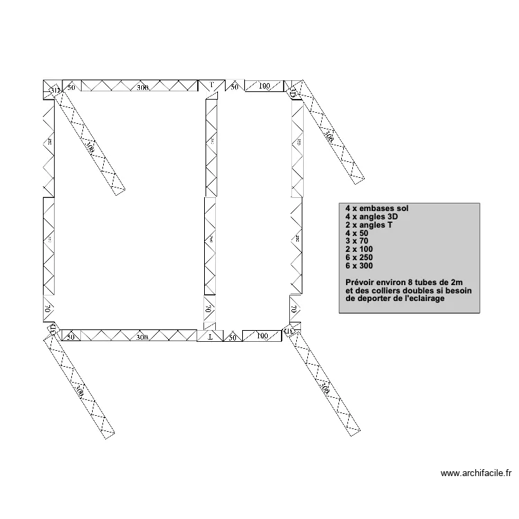 Truss UER N2. Plan de 