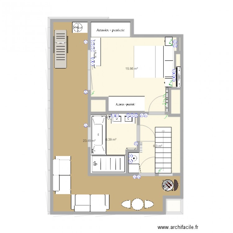 Appartement to be v2. Plan de 0 pièce et 0 m2