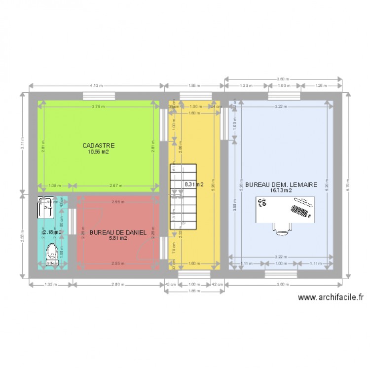 ETAGE 1 MAIRIE. Plan de 0 pièce et 0 m2