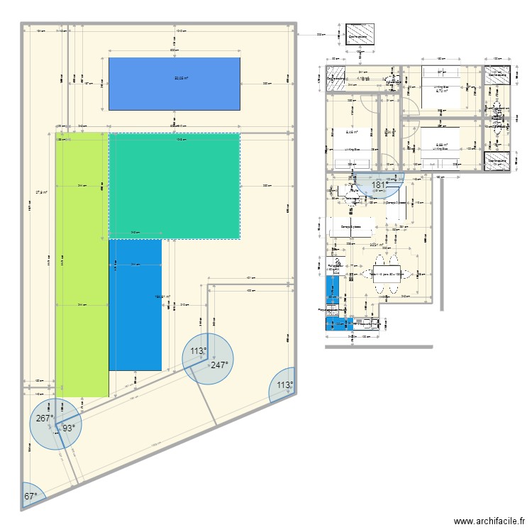 Terrain Ste Marie. Plan de 10 pièces et 316 m2