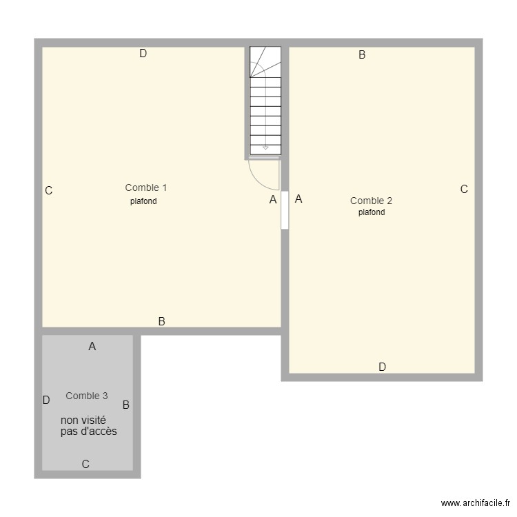 sci lot Combles. Plan de 4 pièces et 94 m2