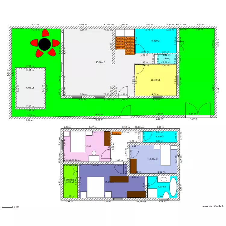 RC ETAGE MYRIAM. Plan de 