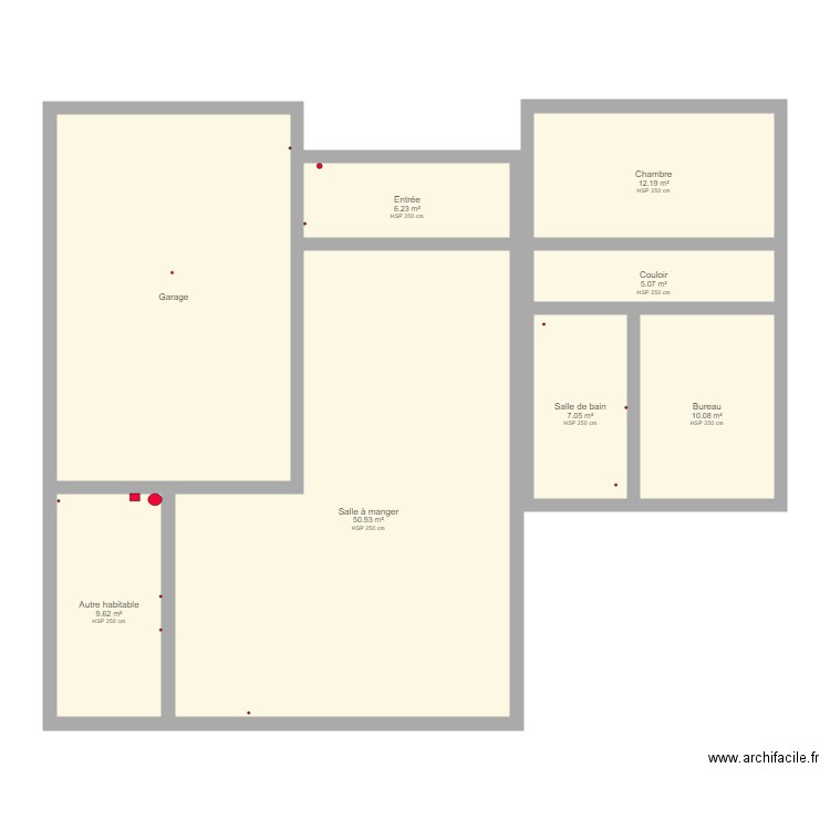 Plan reservations reseaux tout types avant coulage dalle. Plan de 0 pièce et 0 m2