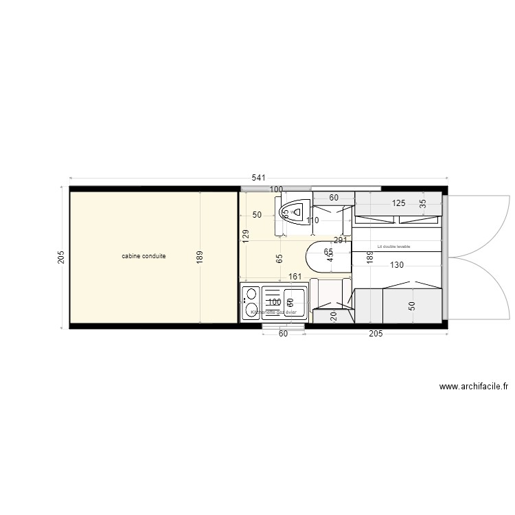 van amménagé L2 H1ou2. Plan de 0 pièce et 0 m2