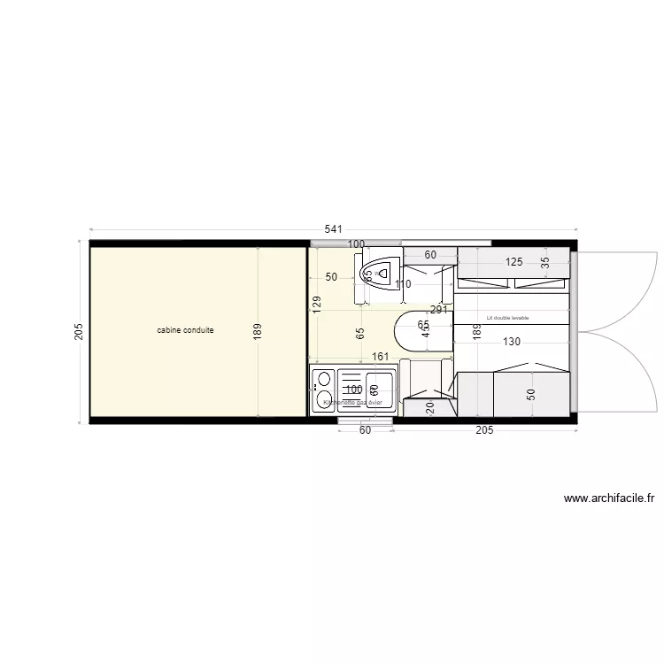 van amménagé L2 H1ou2. Plan de van amménagé L2 H1ou2. Plan de