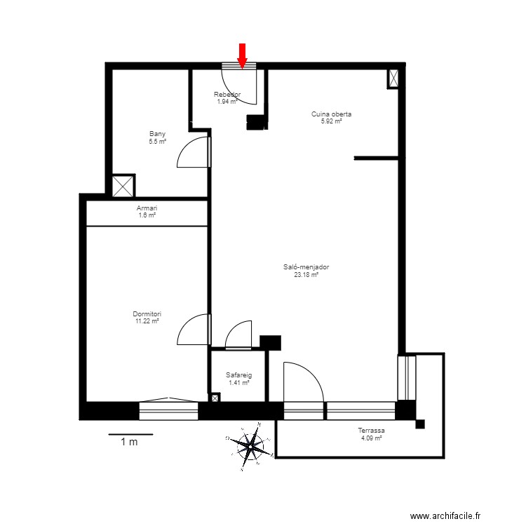 ED TURERS ESCLAA B 3 5 AV SANT ANTONI 80 LA MASSANA. Plan de 13 pièces et 73 m2