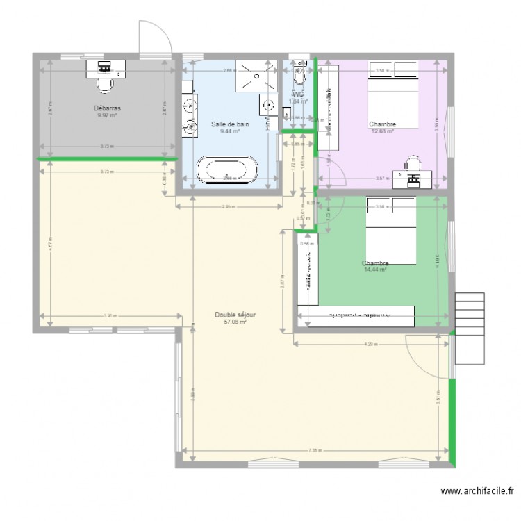 a reconstruire. Plan de 0 pièce et 0 m2