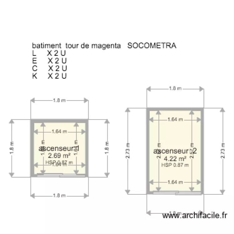 SOCOMETRA   TOUR MAGENTA. Plan de 