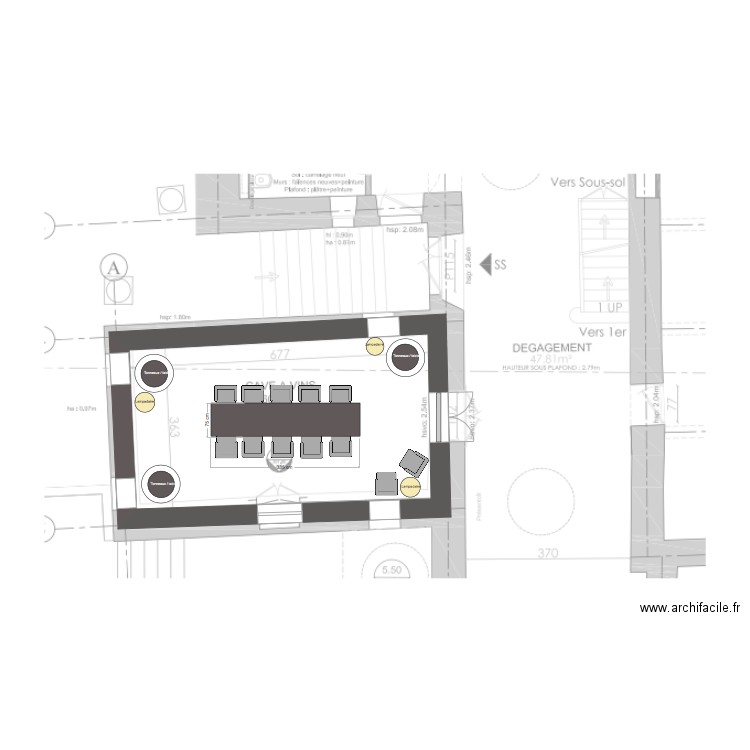 Cave a vin   table. Plan de 0 pièce et 0 m2