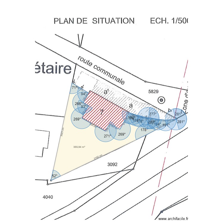 3993 Surface C. Plan de 1 pièce et 356 m2