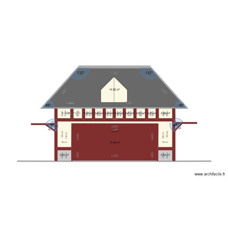 GARAGE 3 FACADE SUD EST 1. Plan de 0 pièce et 0 m2