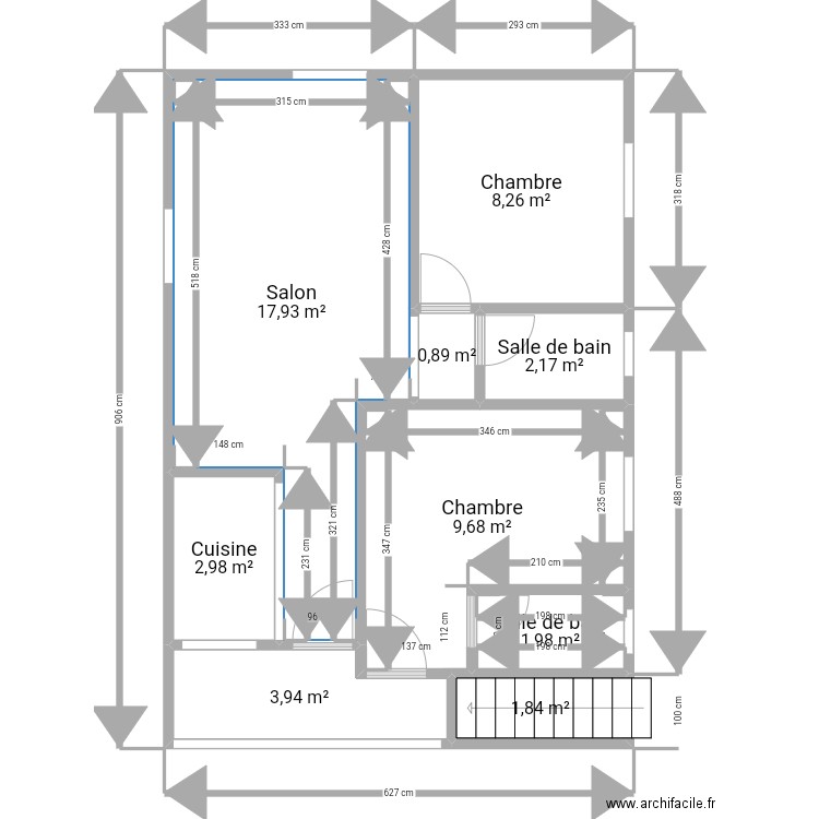 Mon plan. Plan de 9 pièces et 50 m2