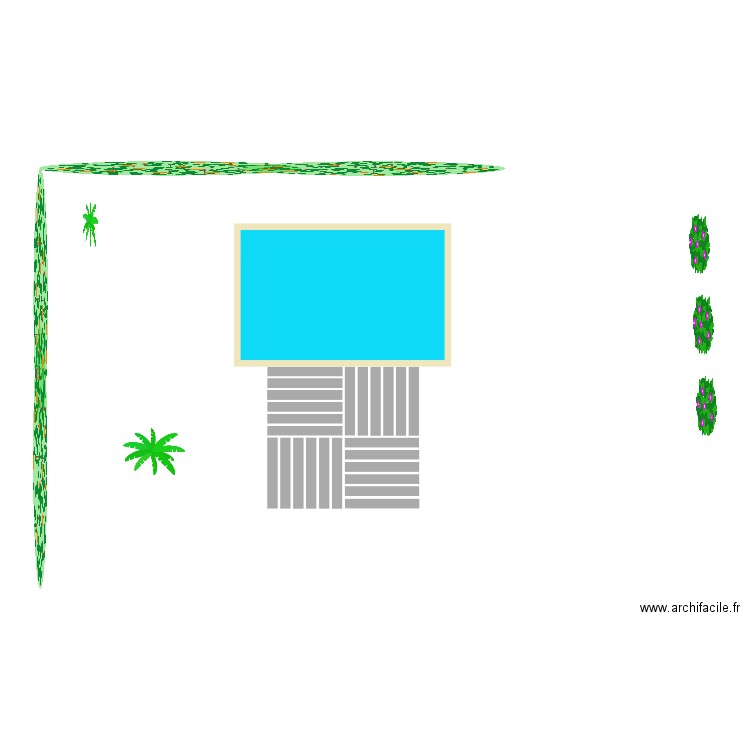 terrasse et piscine. Plan de 0 pièce et 0 m2