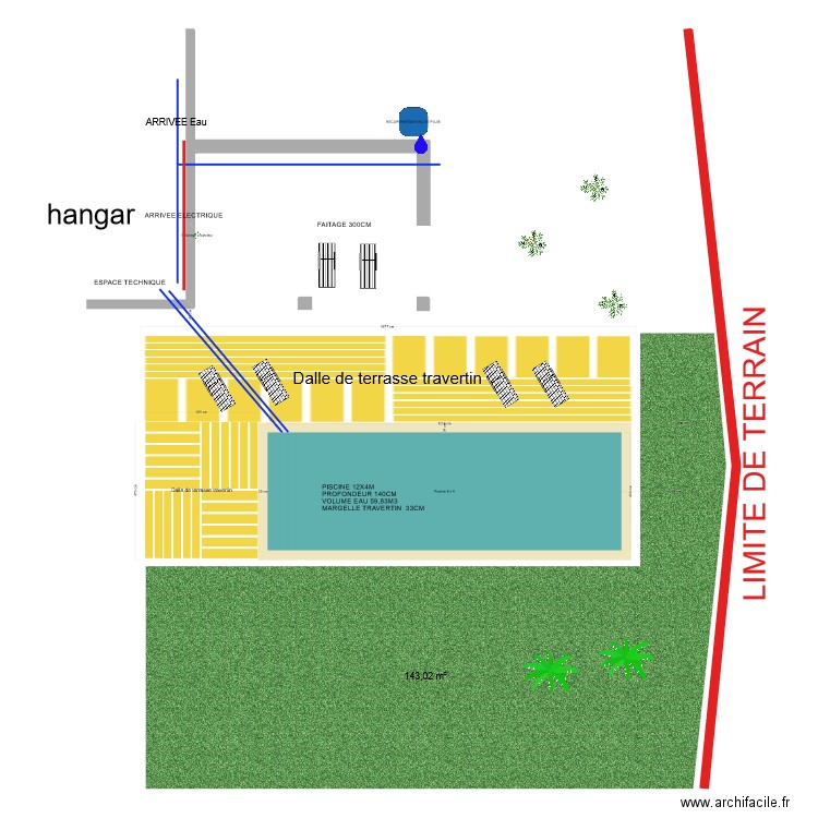 plan piscine HAUTVENT. Plan de 0 pièce et 0 m2