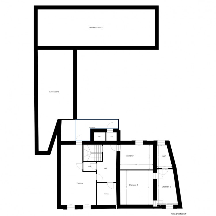 MATRA etage 1. Plan de 0 pièce et 0 m2