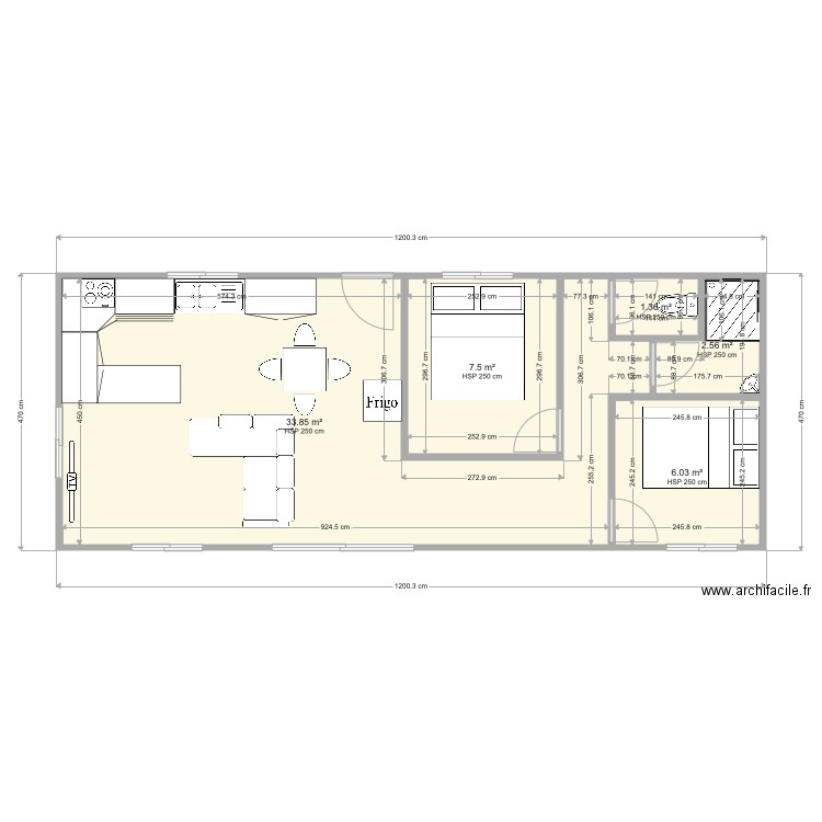 plan aménagement container JUJU. Plan de 0 pièce et 0 m2