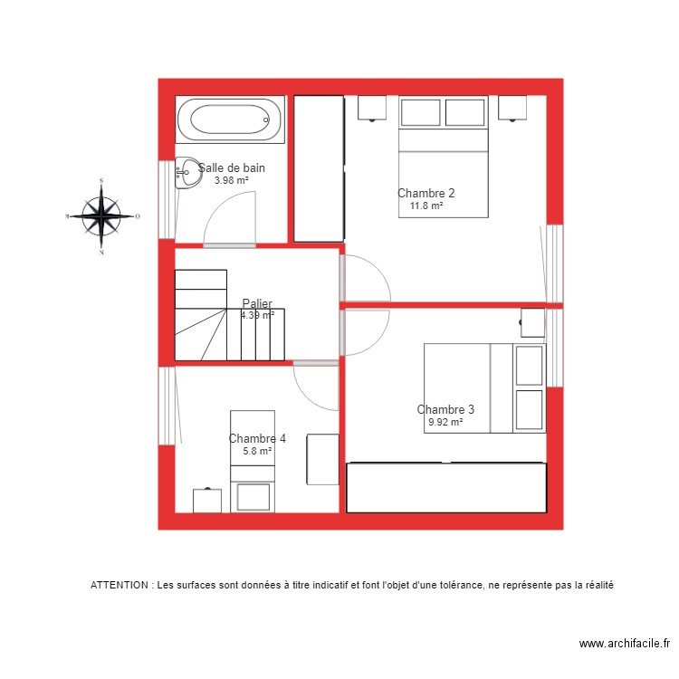 BI 1770 1er étage . Plan de 0 pièce et 0 m2