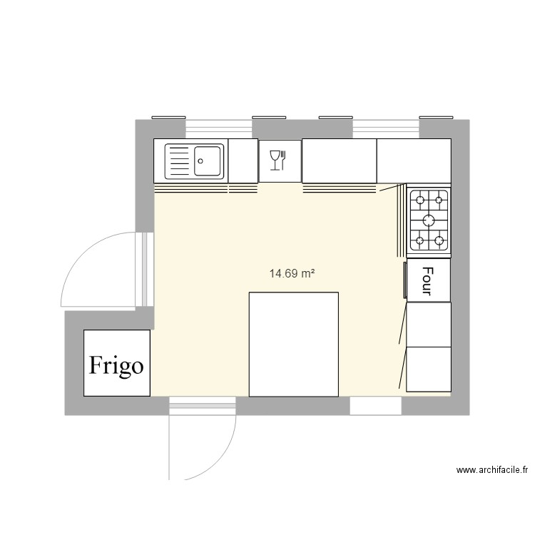 Rethondes  Cuisine. Plan de 0 pièce et 0 m2