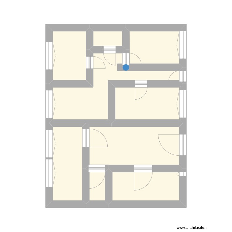 Plan etage 1. Plan de 9 pièces et 22 m2