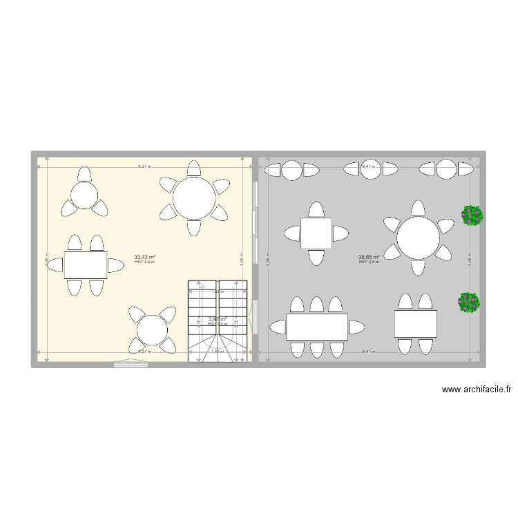 resto  sympa. Plan de 9 pièces et 236 m2