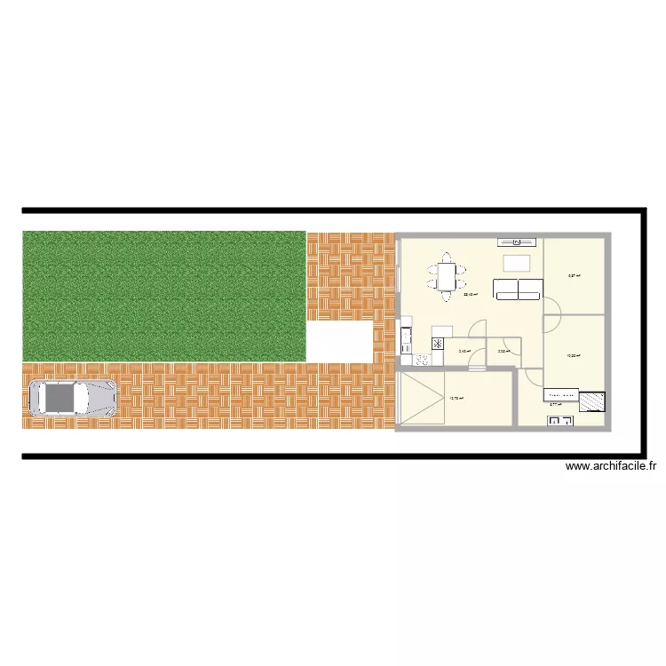 Maison individuelle. Plan de 