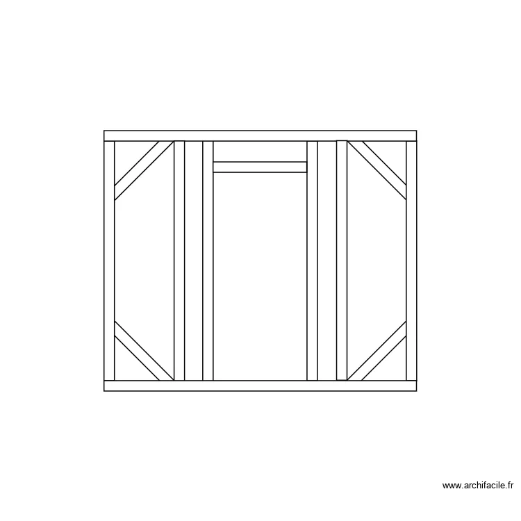 chalet moto devant. Plan de 