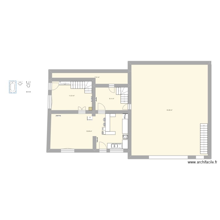 Maison RDC. Plan de 0 pièce et 0 m2