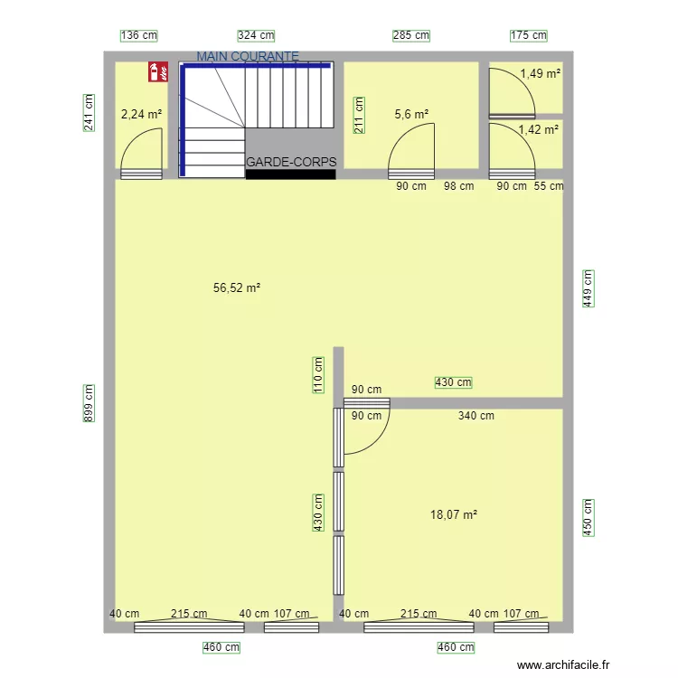 BEAUTY QUEENS PARIS R1 AVANT TRAVAUX. Plan de 