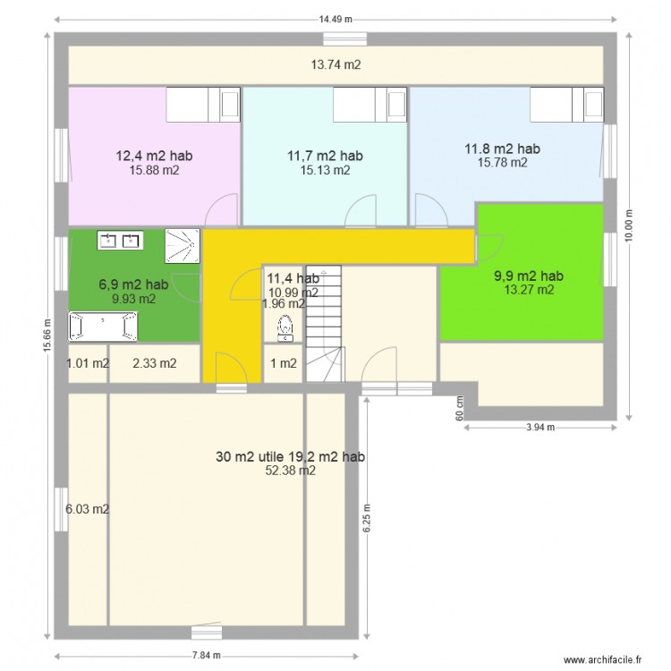 maison4étagebis. Plan de 0 pièce et 0 m2