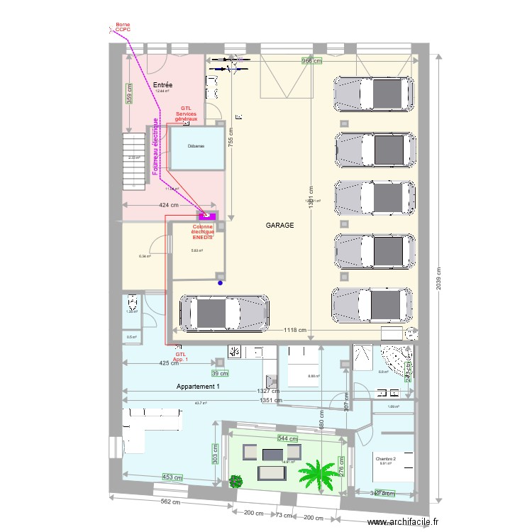 Pasteur RDC 1 e. Plan de 0 pièce et 0 m2