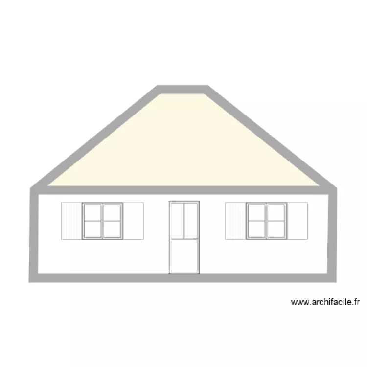 facade est avant projet. Plan de 