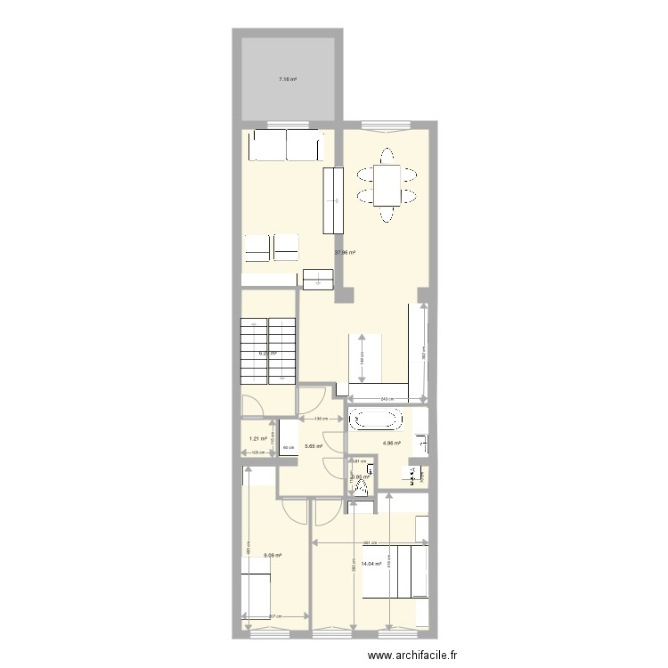 Tabellion 1e étage version 9. Plan de 0 pièce et 0 m2