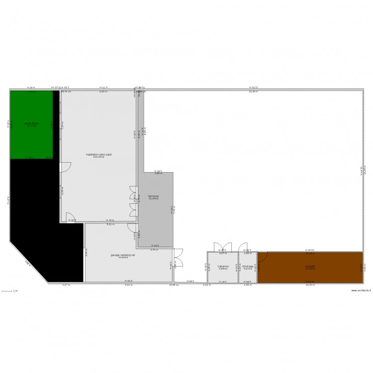 plan de masse projet 3. Plan de 0 pièce et 0 m2