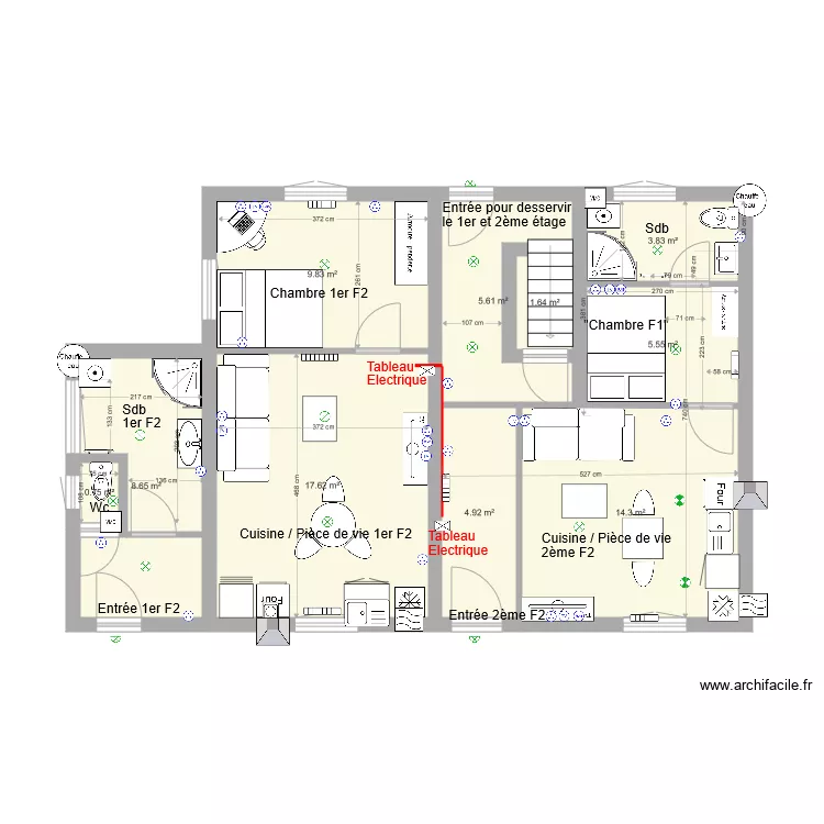 OK Marnaz Maison RDC avec 10cm isolation murs ext&eacute;rieurs. Plan de 