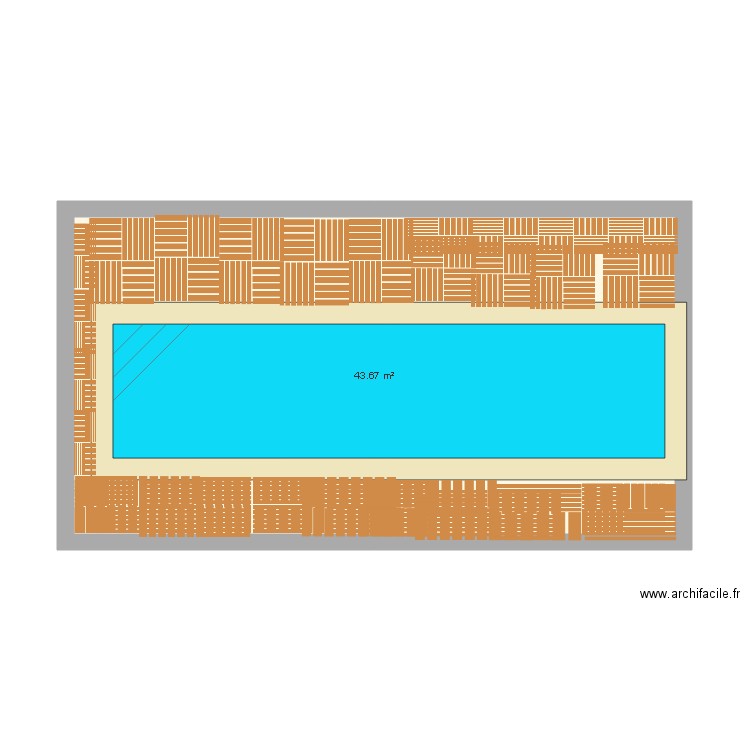 piscine pour  faire des longueur. Plan de 0 pièce et 0 m2