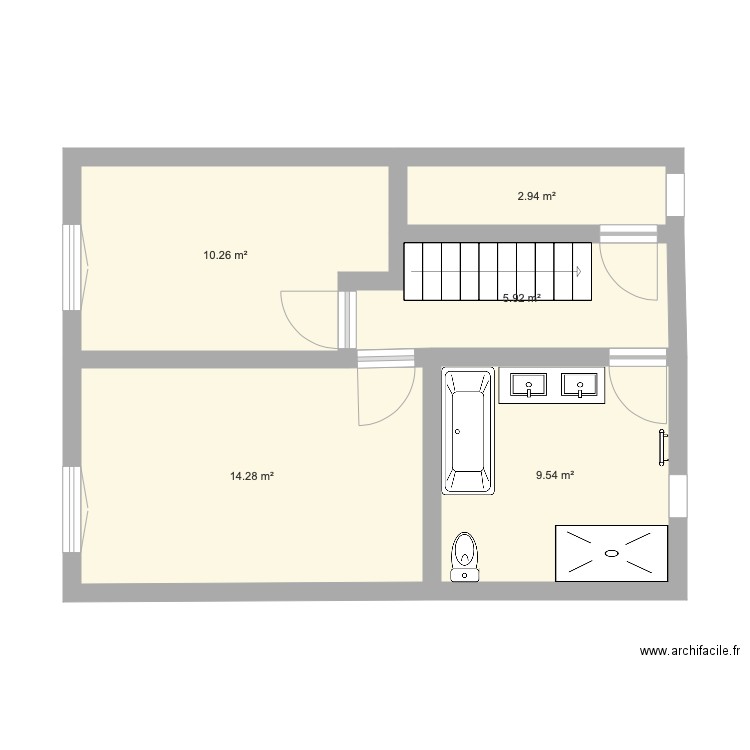 Maison Voisins  1er étage. Plan de 0 pièce et 0 m2