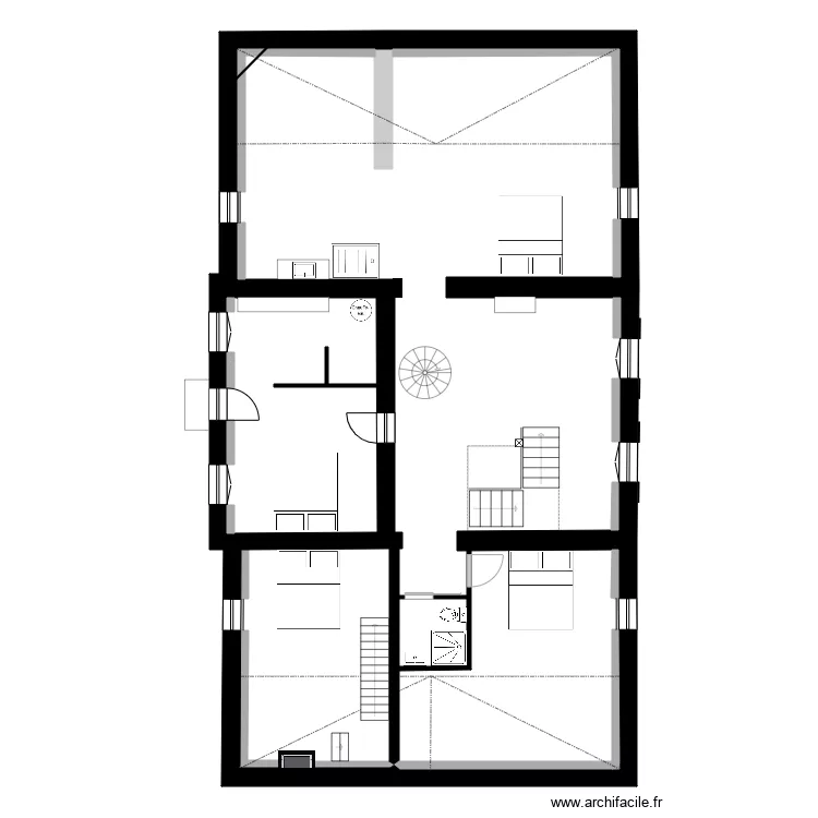 Casa del Parroco version 2 ETAGE. Plan de 