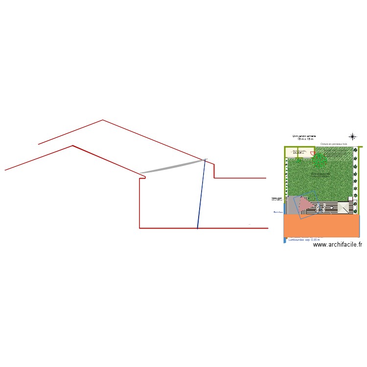 NIEUL Jardin Arrière Voiles d ombrage. Plan de 0 pièce et 0 m2