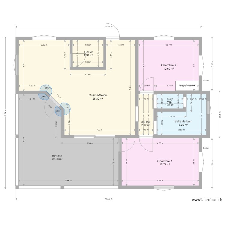 PLAN T3 non meublé. Plan de 0 pièce et 0 m2